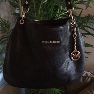Michael Kors Leather Shoulder Hobo Bag